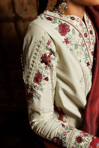 Iznik - Ipf-28  Embroidered Printed Viscose Linen