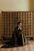Iznik - Ipf-27  Embroidered Printed Viscose Linen