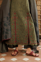 Iznik - Ipf-27  Embroidered Printed Viscose Linen