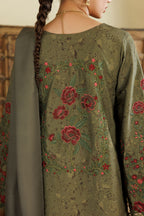 Iznik - Ipf-27  Embroidered Printed Viscose Linen