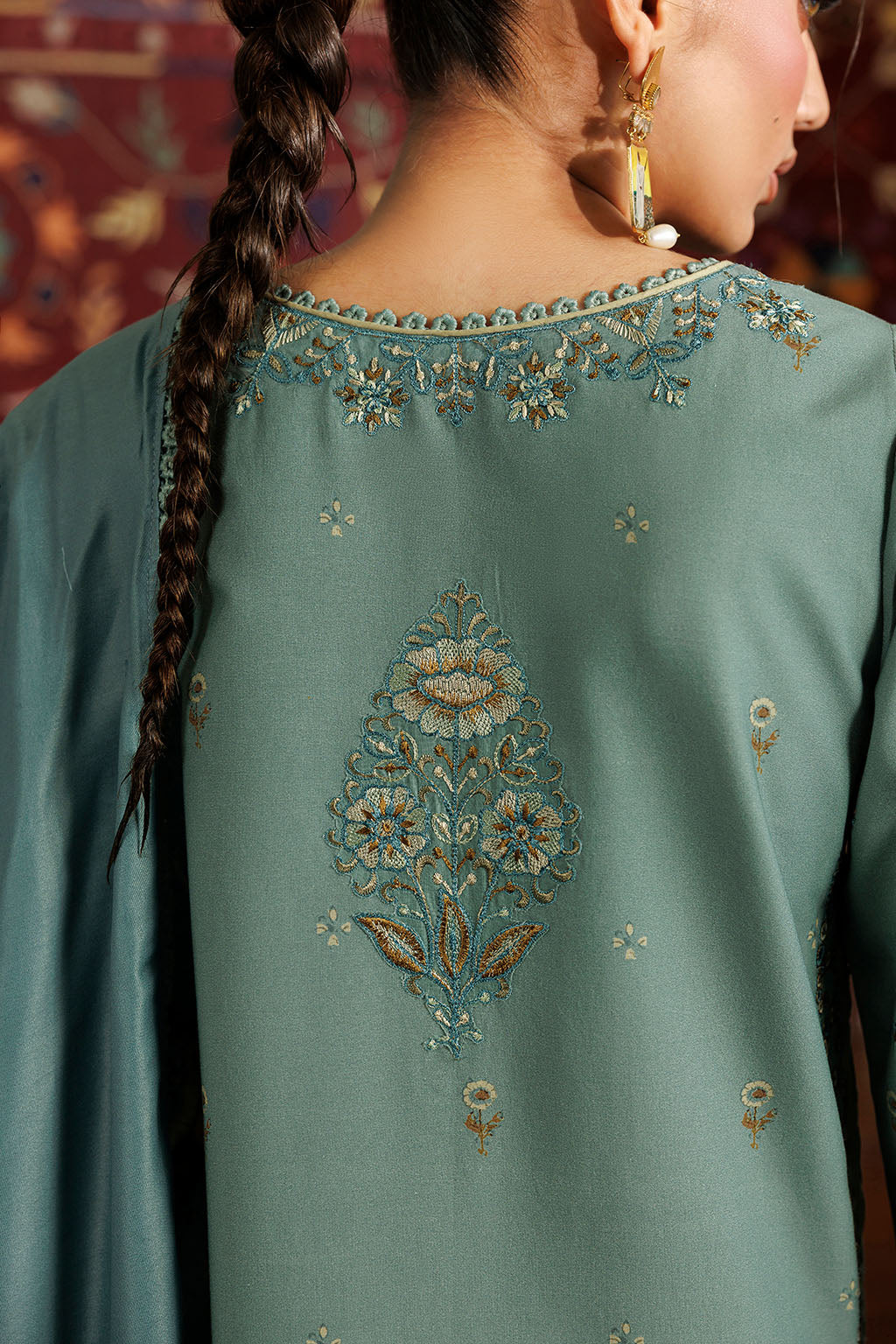 Iznik - Ipf-24 Embroidered Printed Viscose Linen