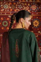 Iznik - Ipf-32  Embroidered Printed Viscose Linen