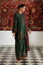 Iznik - Ipf-32  Embroidered Printed Viscose Linen