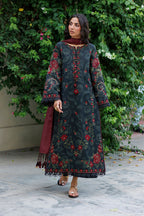Iznik - Ipf-31  Embroidered Printed Viscose Linen