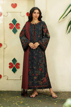 Iznik - Ipf-31  Embroidered Printed Viscose Linen
