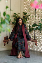 Iznik - Ipf-31  Embroidered Printed Viscose Linen