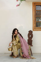 Iznik - Ipf-23 Embroidered Printed Viscose Linen