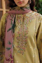 Iznik - Ipf-23 Embroidered Printed Viscose Linen