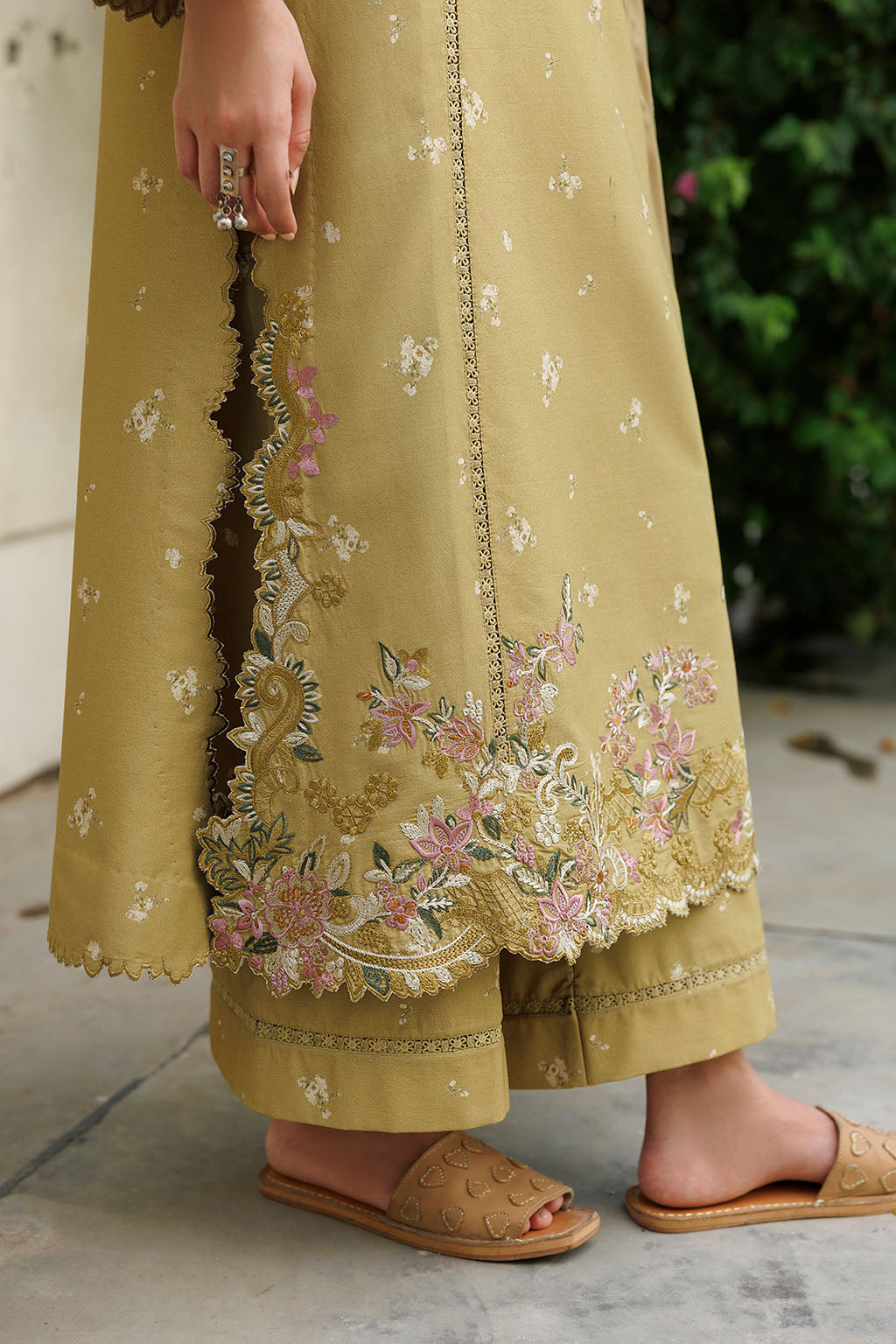Iznik - Ipf-23 Embroidered Printed Viscose Linen