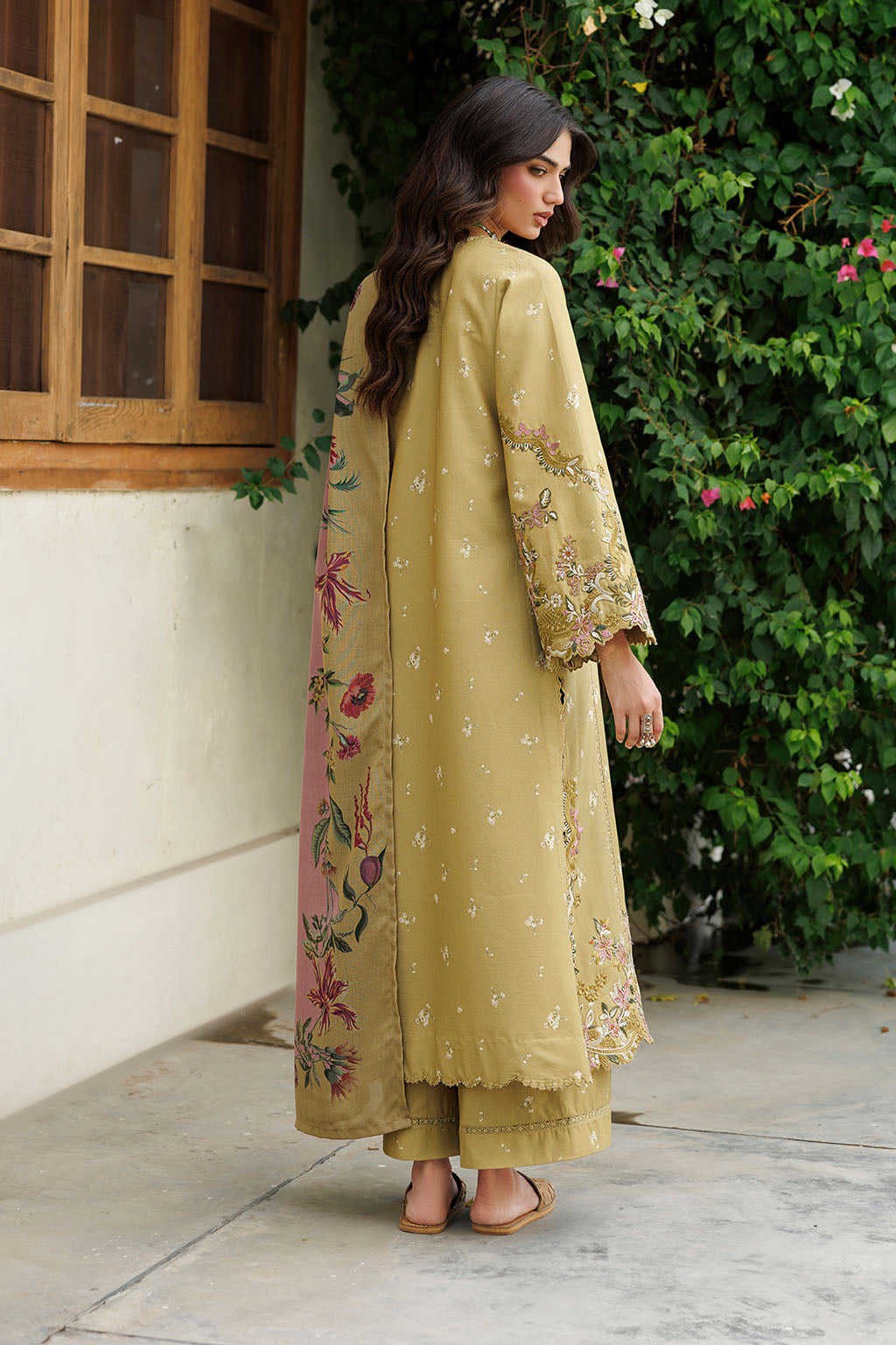 Iznik - Ipf-23 Embroidered Printed Viscose Linen