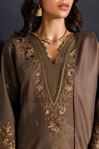 Iznik - Ipf-25 Embroidered Printed Viscose Linen