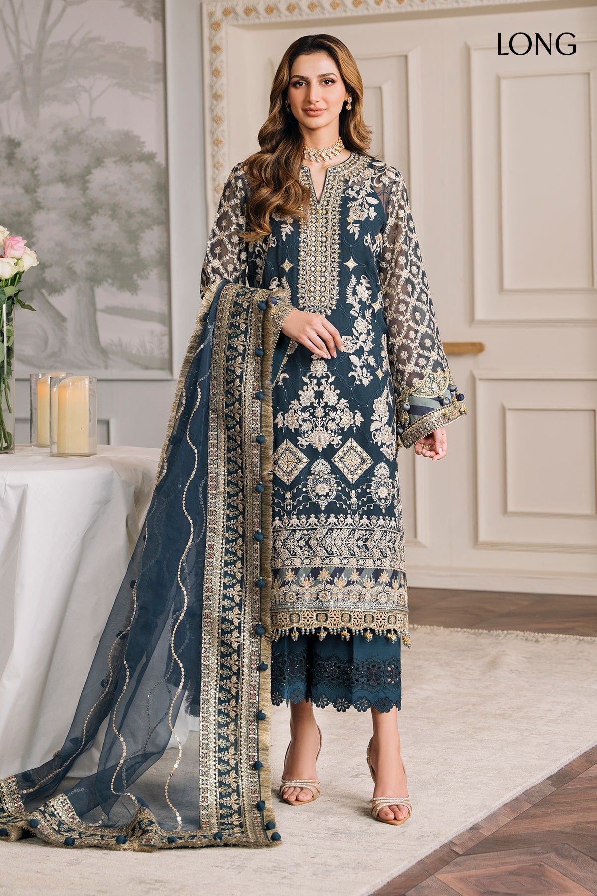 Baroque - Embroidered Chiffon Ch12-01 Stitched