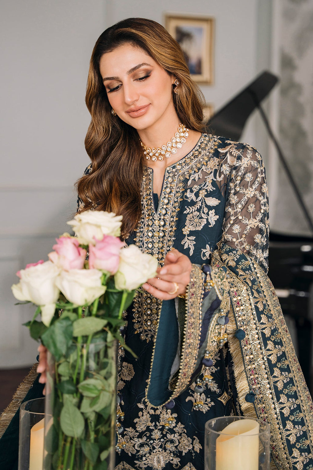 Baroque - Embroidered Chiffon Ch12-01 Unstitched