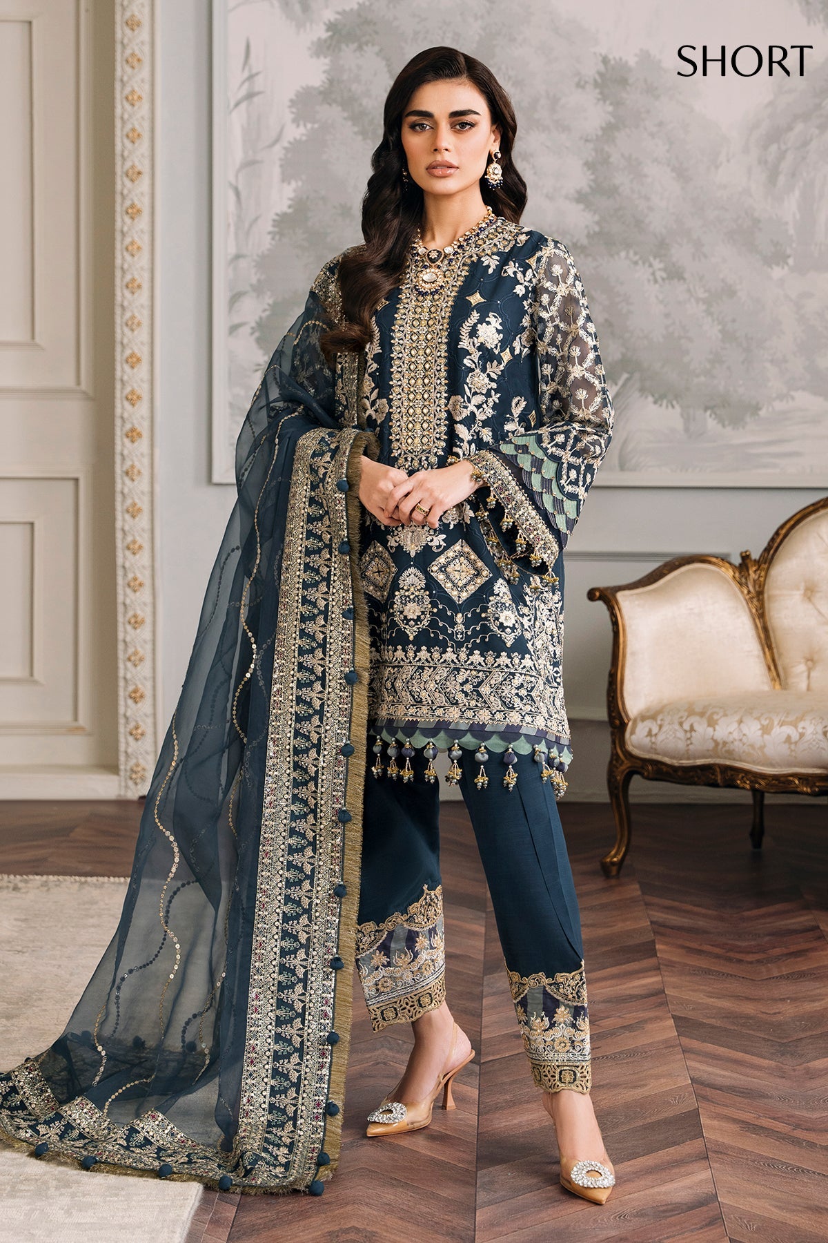 Baroque - Embroidered Chiffon Ch12-01 Unstitched