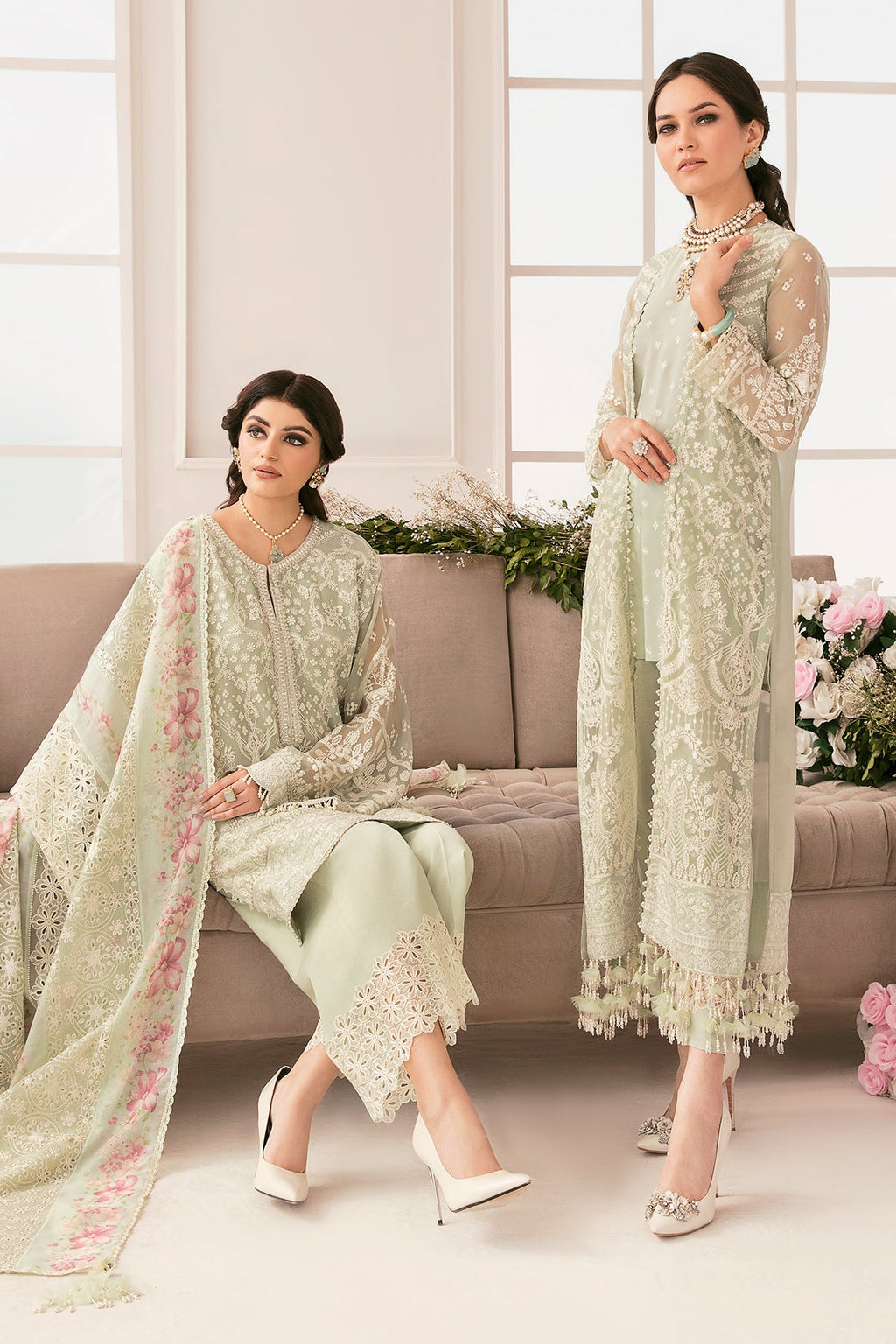 Baroque - Embroidered Chiffon Ch11-01 Stitched