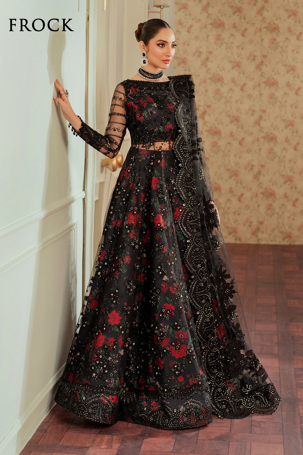 Baroque - Embroidered Net Ch13-05 Stitched