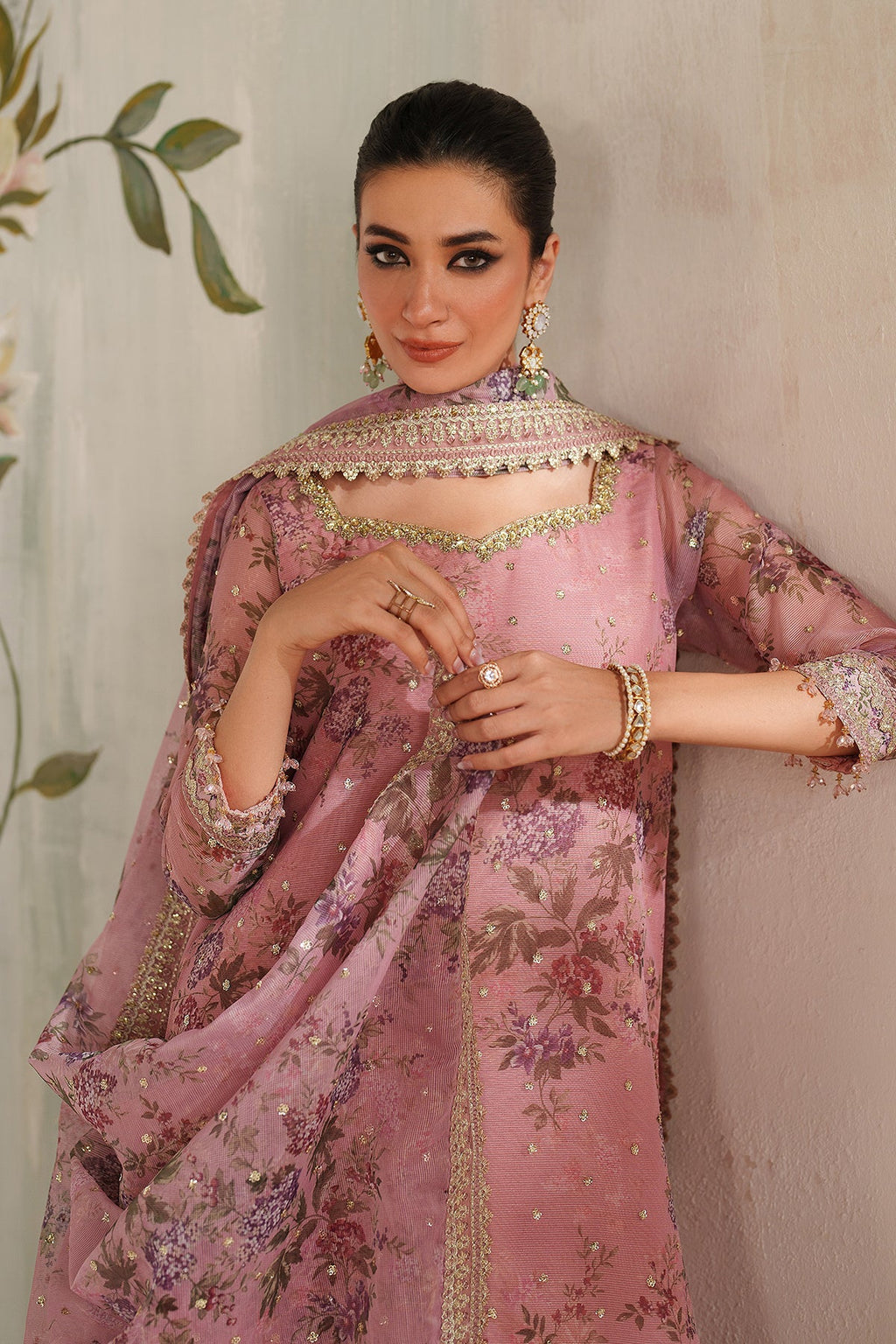 Baroque - Embroidered Cotton Net UF-4374