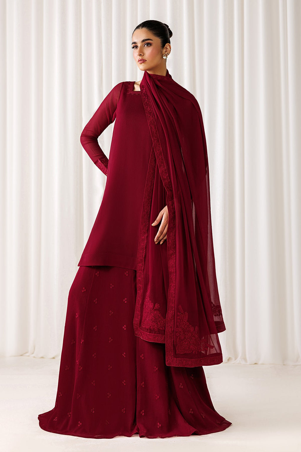Baroque - Plain Chiffon Dupatta-107
