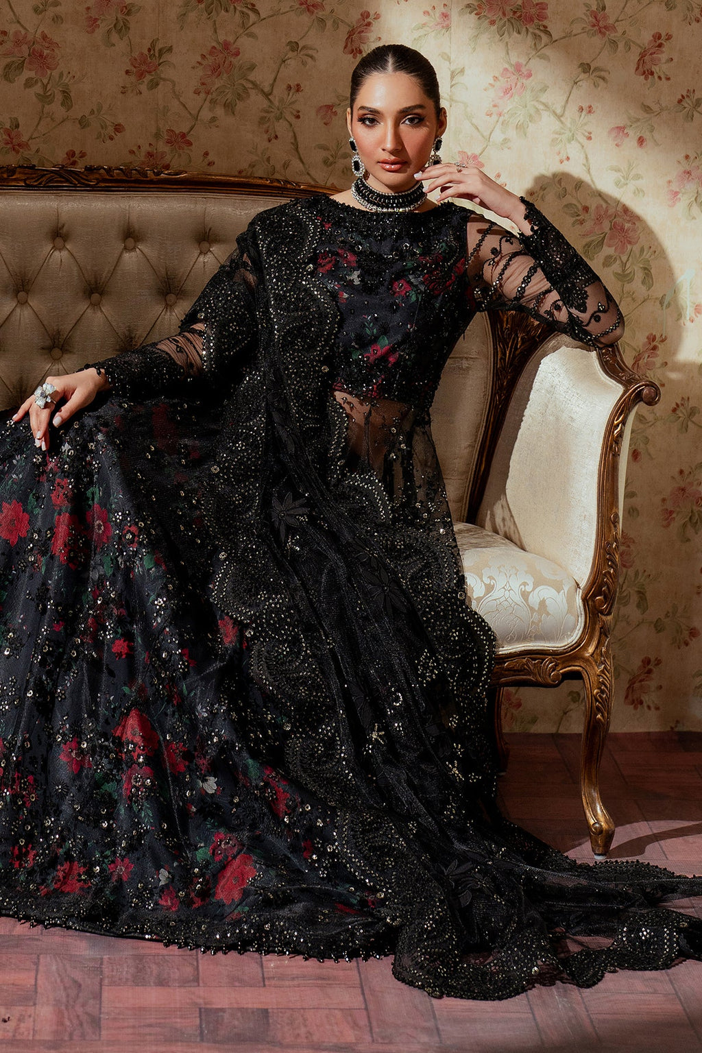 Baroque - Embroidered Net Ch13-05 Unstitched