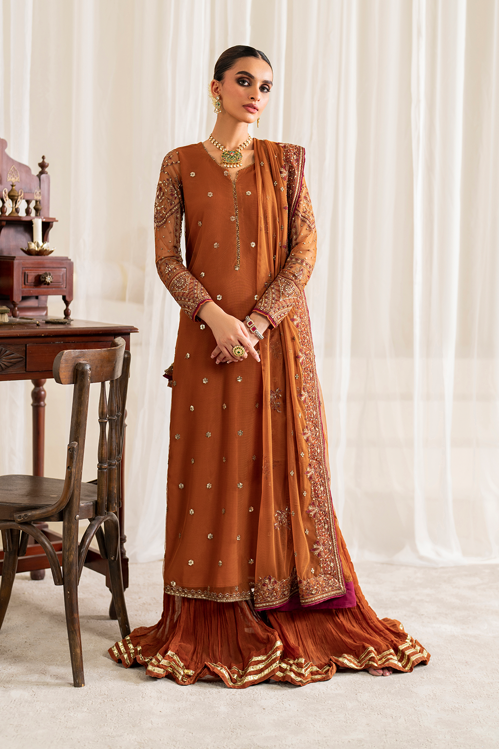 Iznik - Ue-287 Embroidered Net