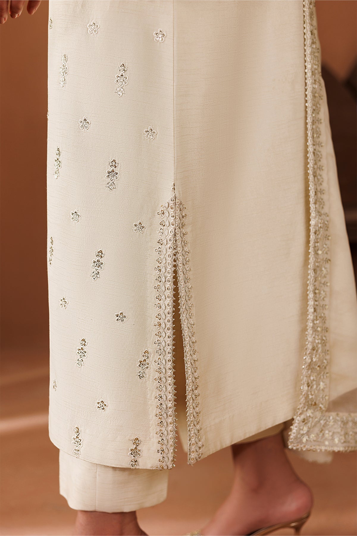 Baroque - Embroidered Raw Silk UF-4434