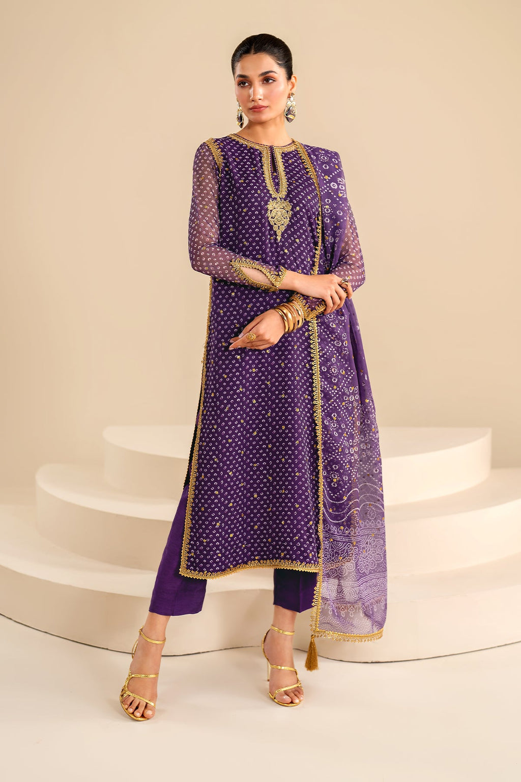 Baroque - Embroidered Chiffon UF-625