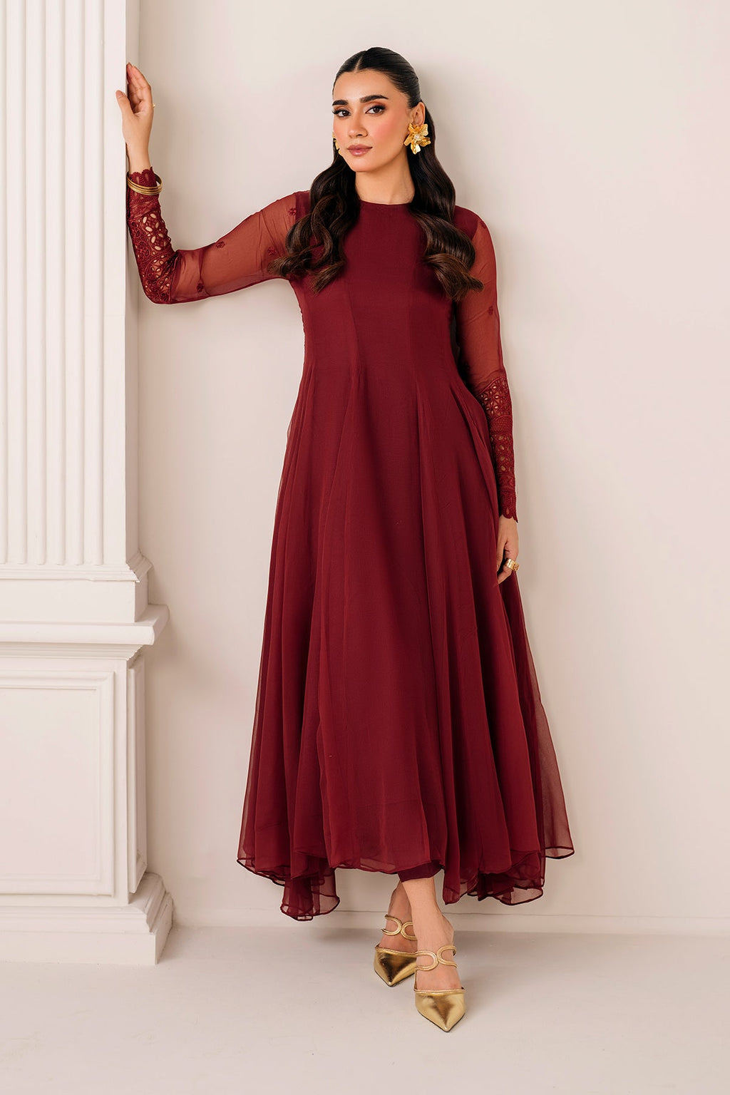 Baroque - Embroidered Chiffon Frock PR-1126