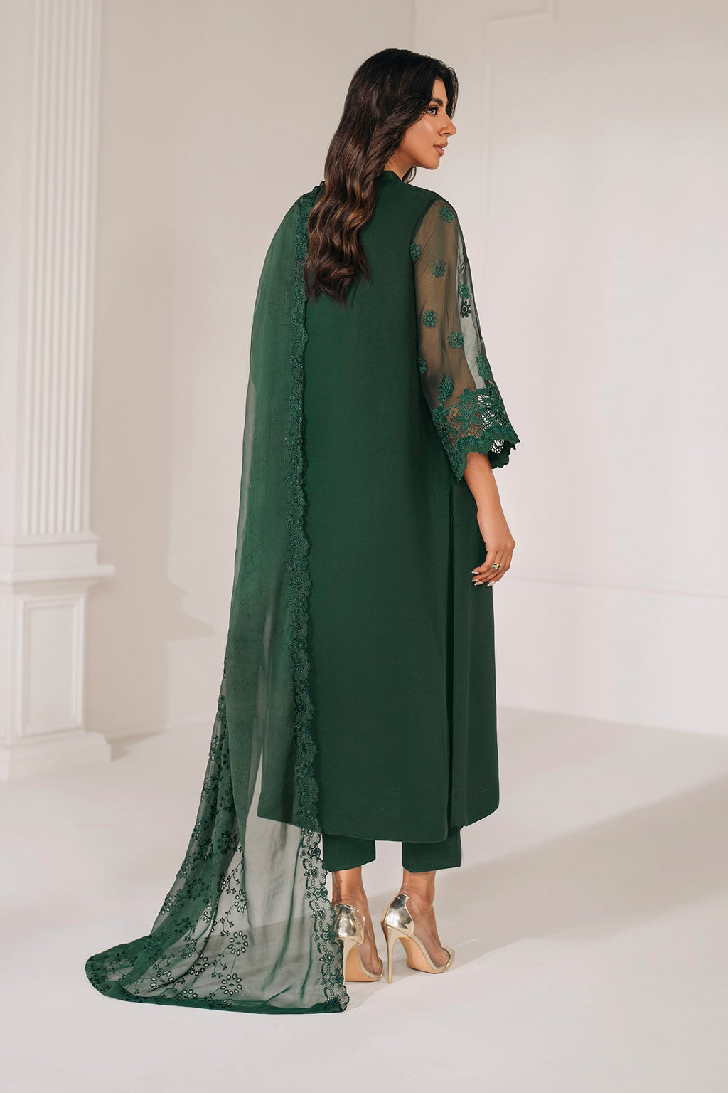 Baroque - Embroidered Chiffon Dupatta 70