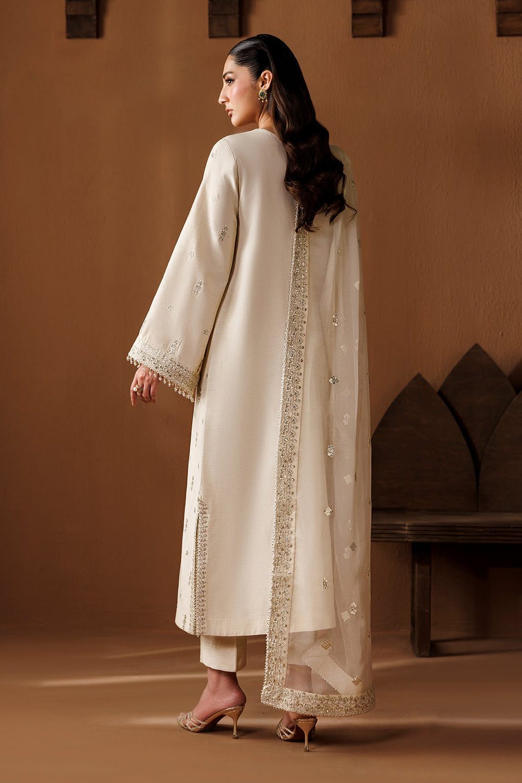 Baroque - Embroidered Raw Silk UF-4434
