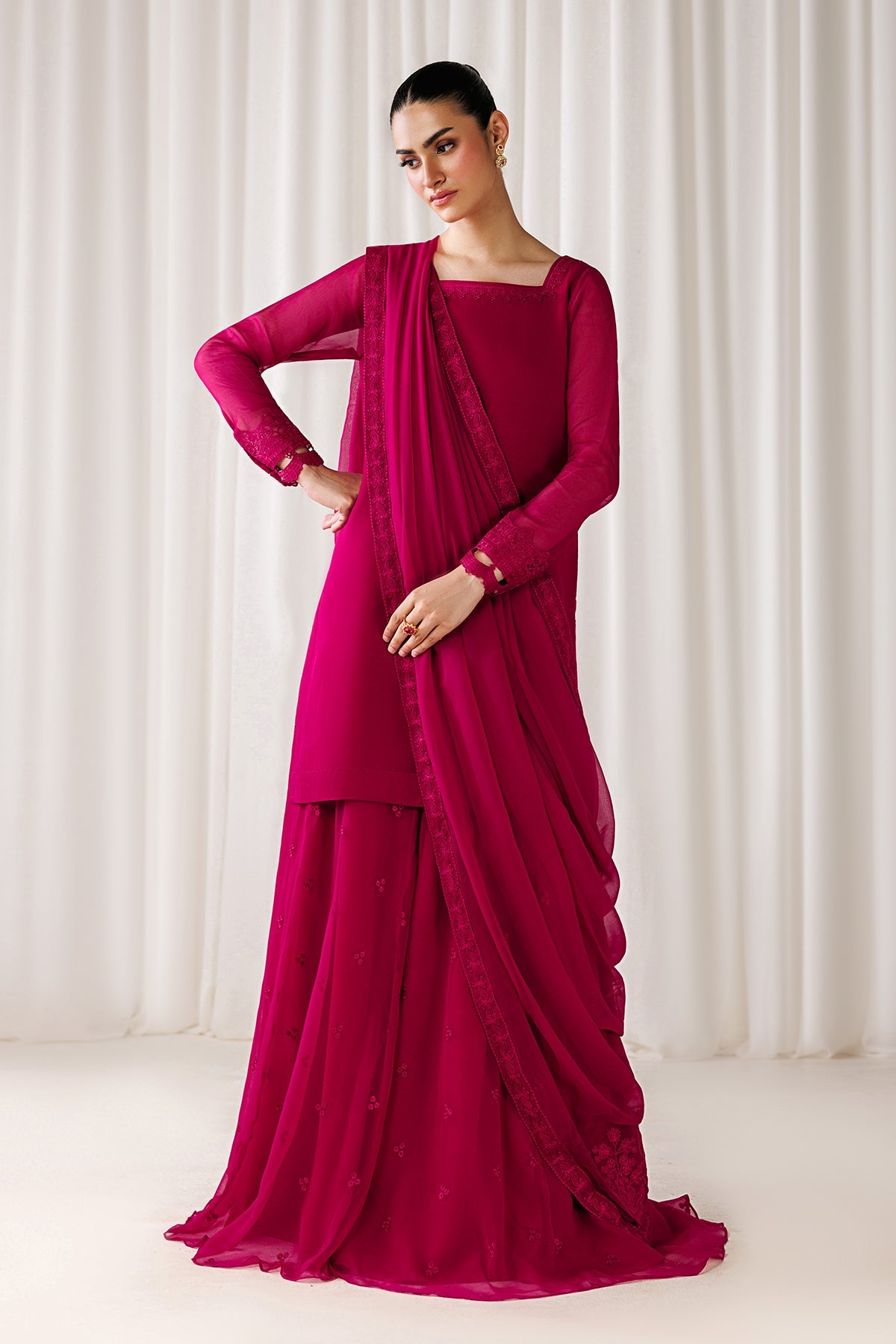 Baroque - Plain Chiffon Dupatta-109
