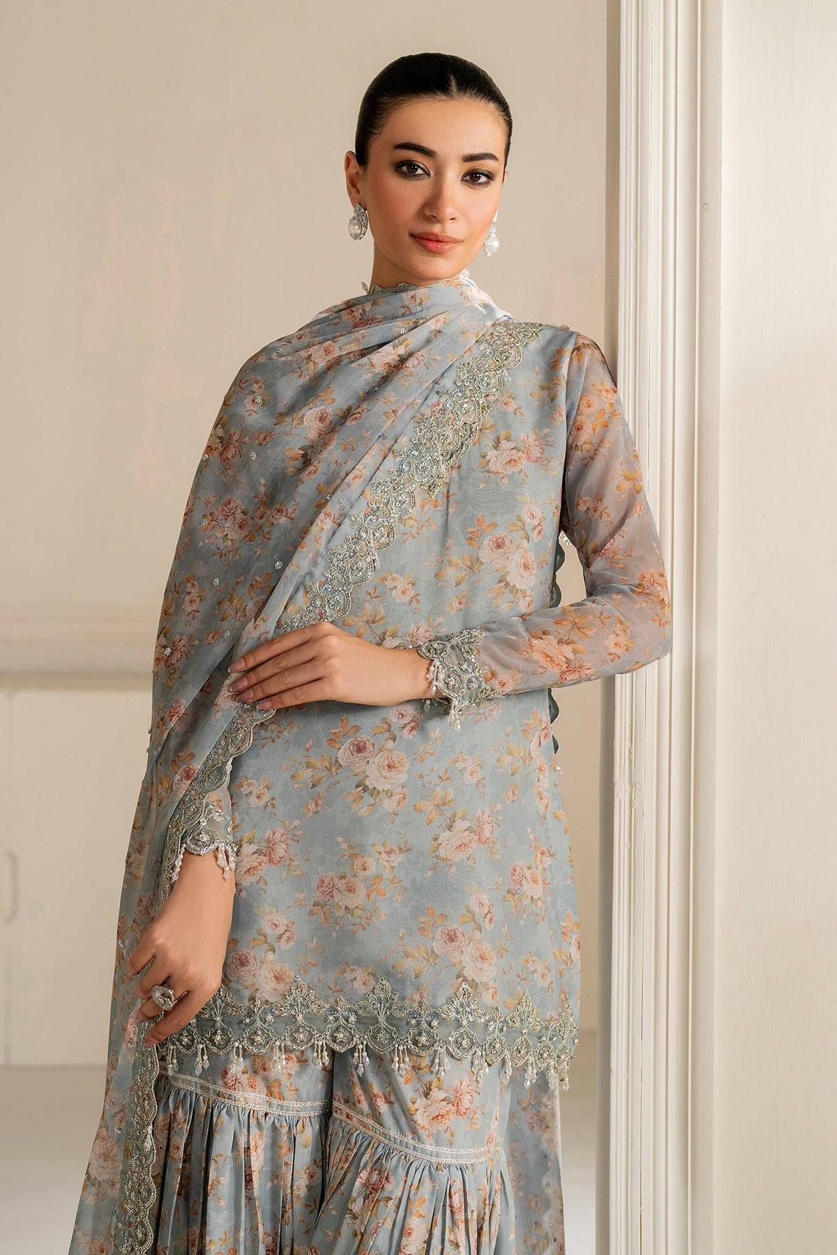 Baroque - Embroidered Chiffon UF-4165