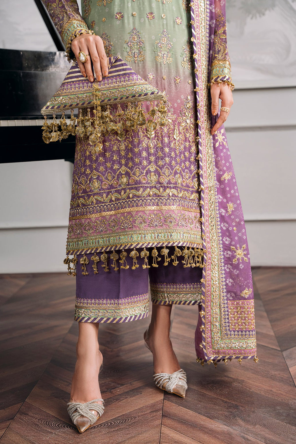Baroque - Embroidered Chiffon Ch12-08 Stitched