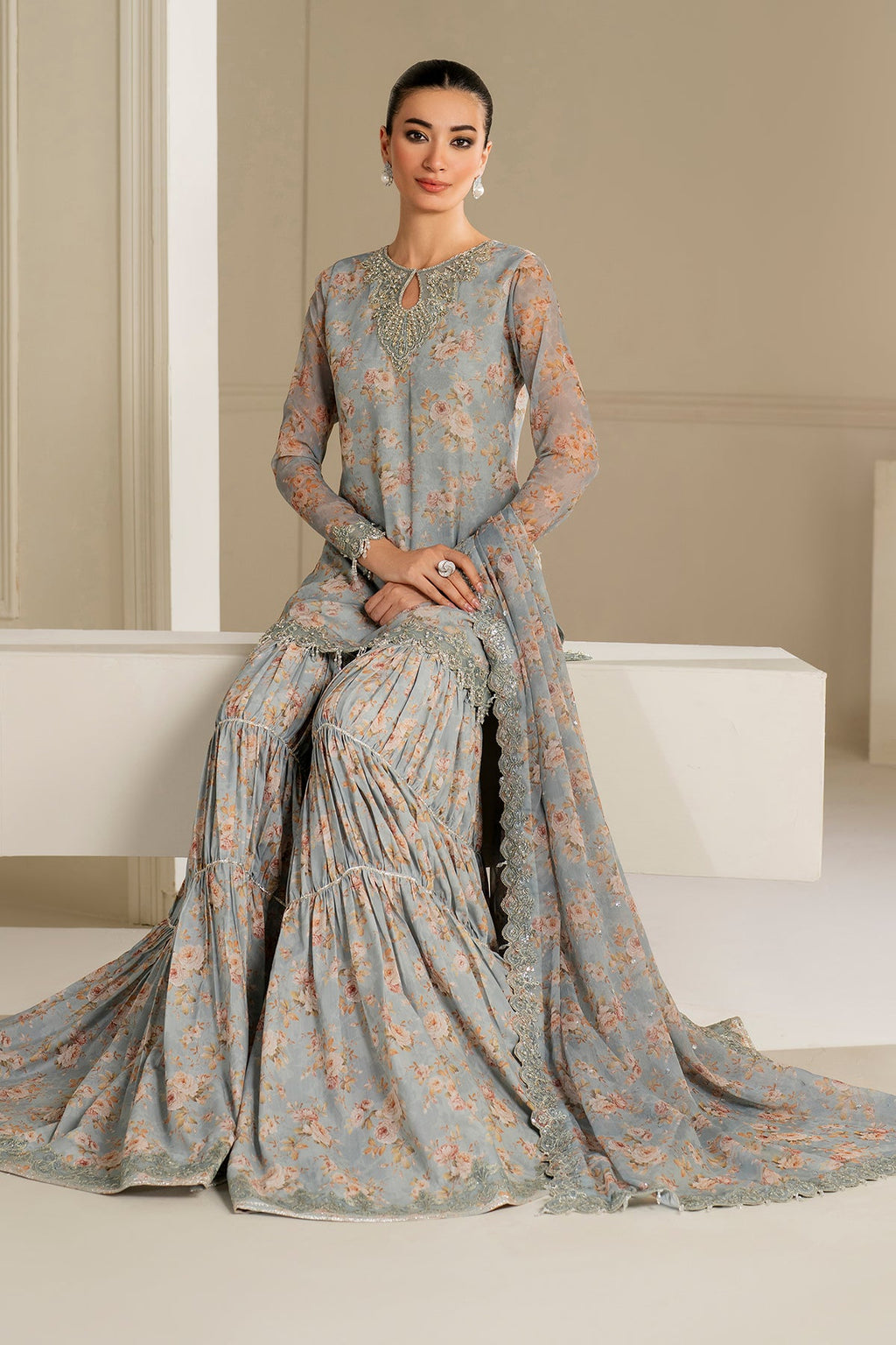 Baroque - Embroidered Chiffon UF-4165