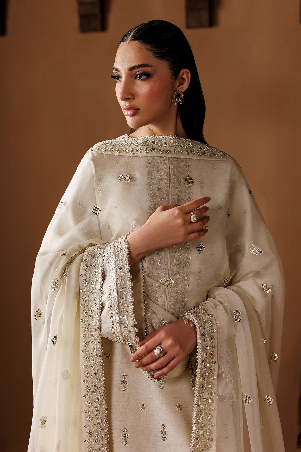 Baroque - Embroidered Raw Silk SF-4434