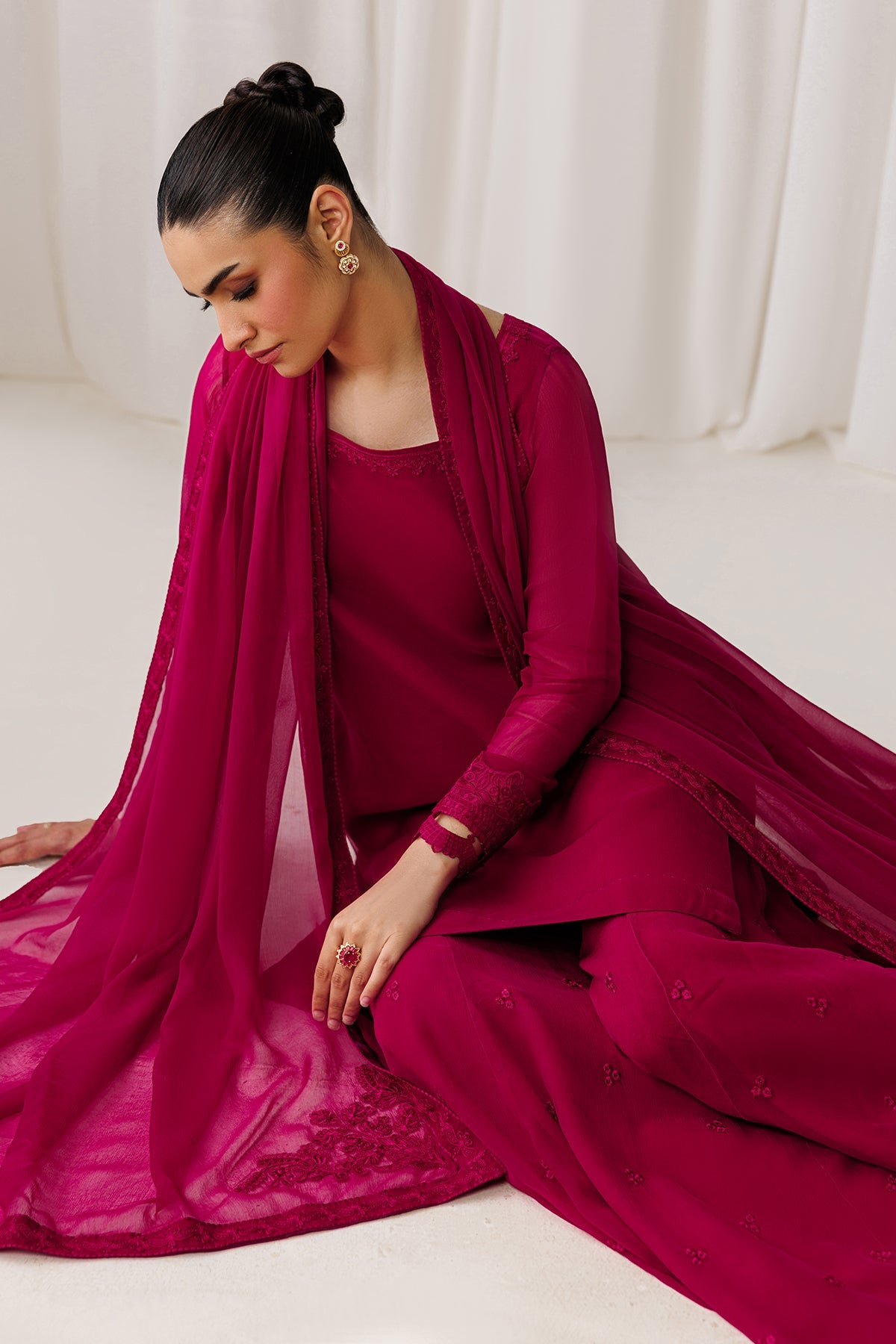 Baroque - Plain Chiffon Dupatta-109