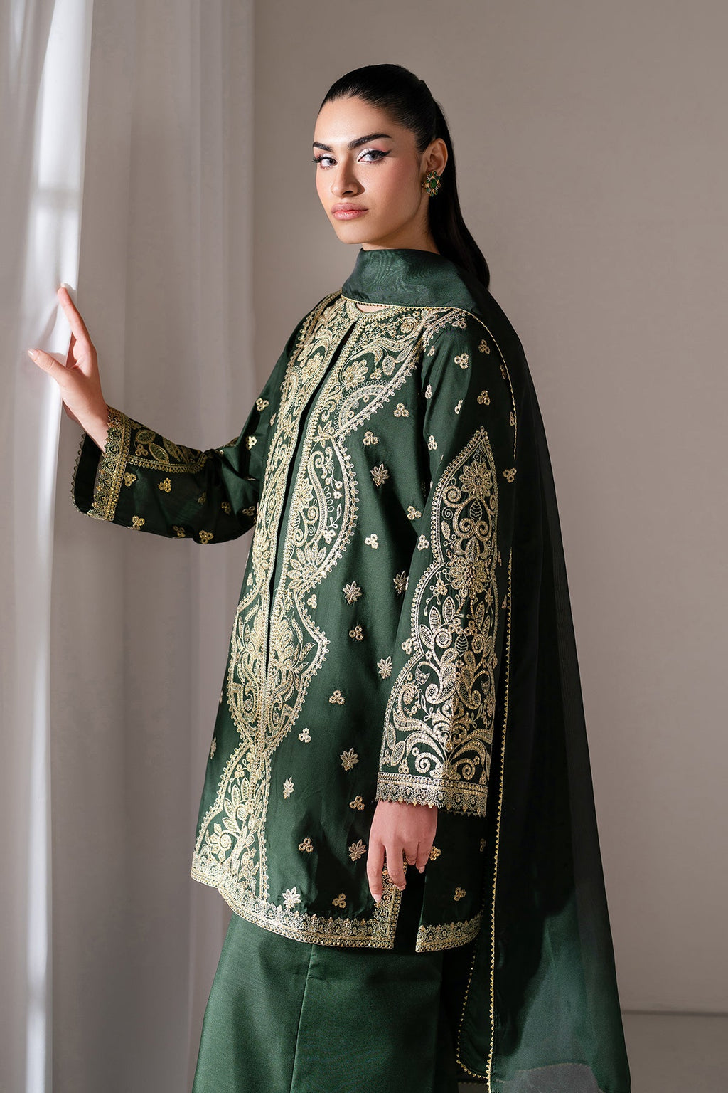 Baroque - Embroidered Raw Silk SF-4139
