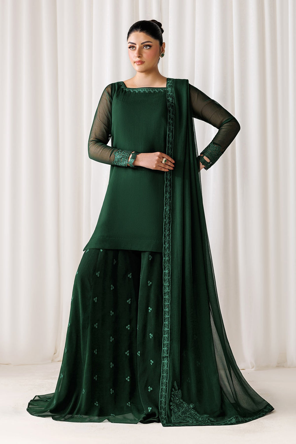Baroque - Plain Chiffon Dupatta-110