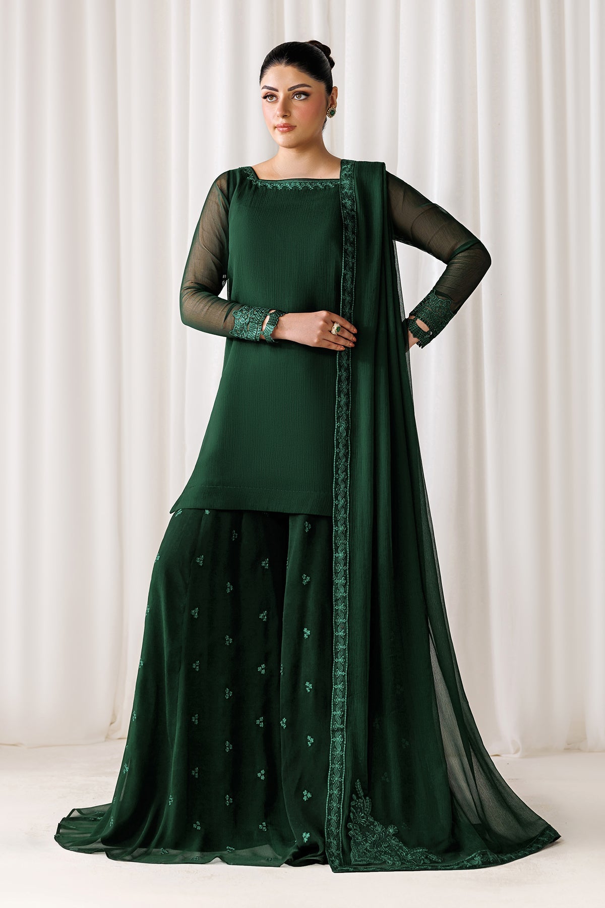 Baroque - Plain Chiffon Dupatta-110