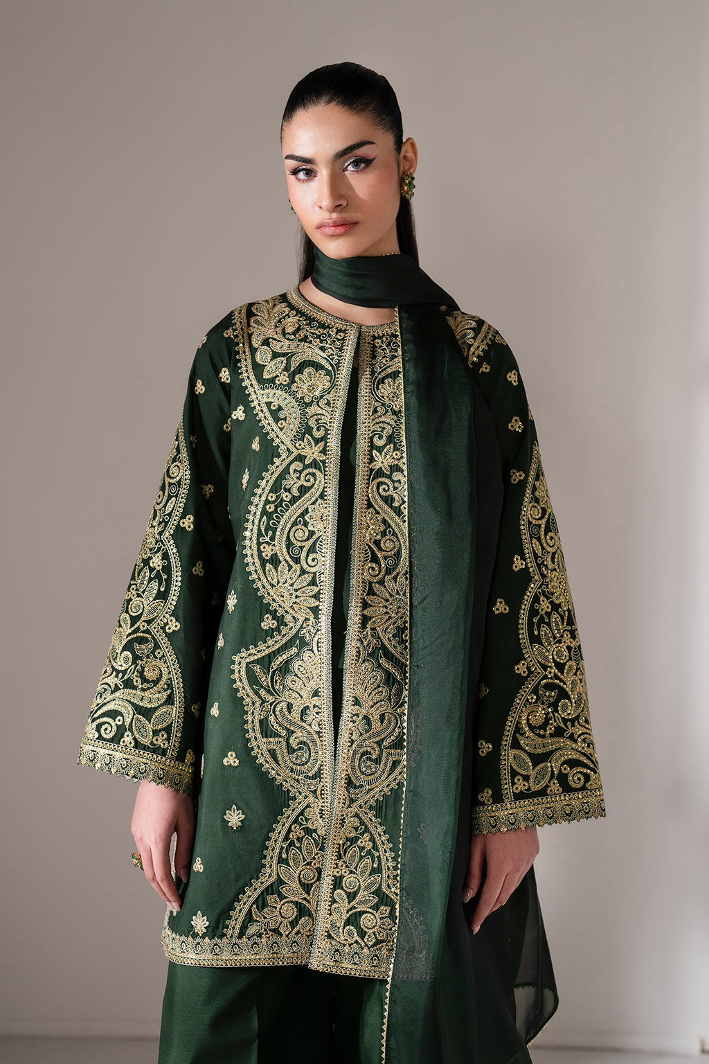 Baroque - Embroidered Raw Silk SF-4139