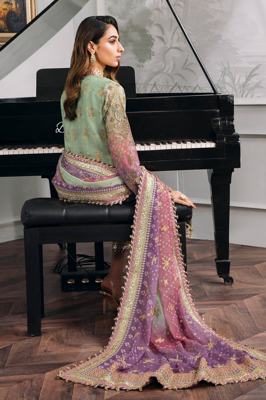 Baroque - Embroidered Chiffon Ch12-08 Unstitched