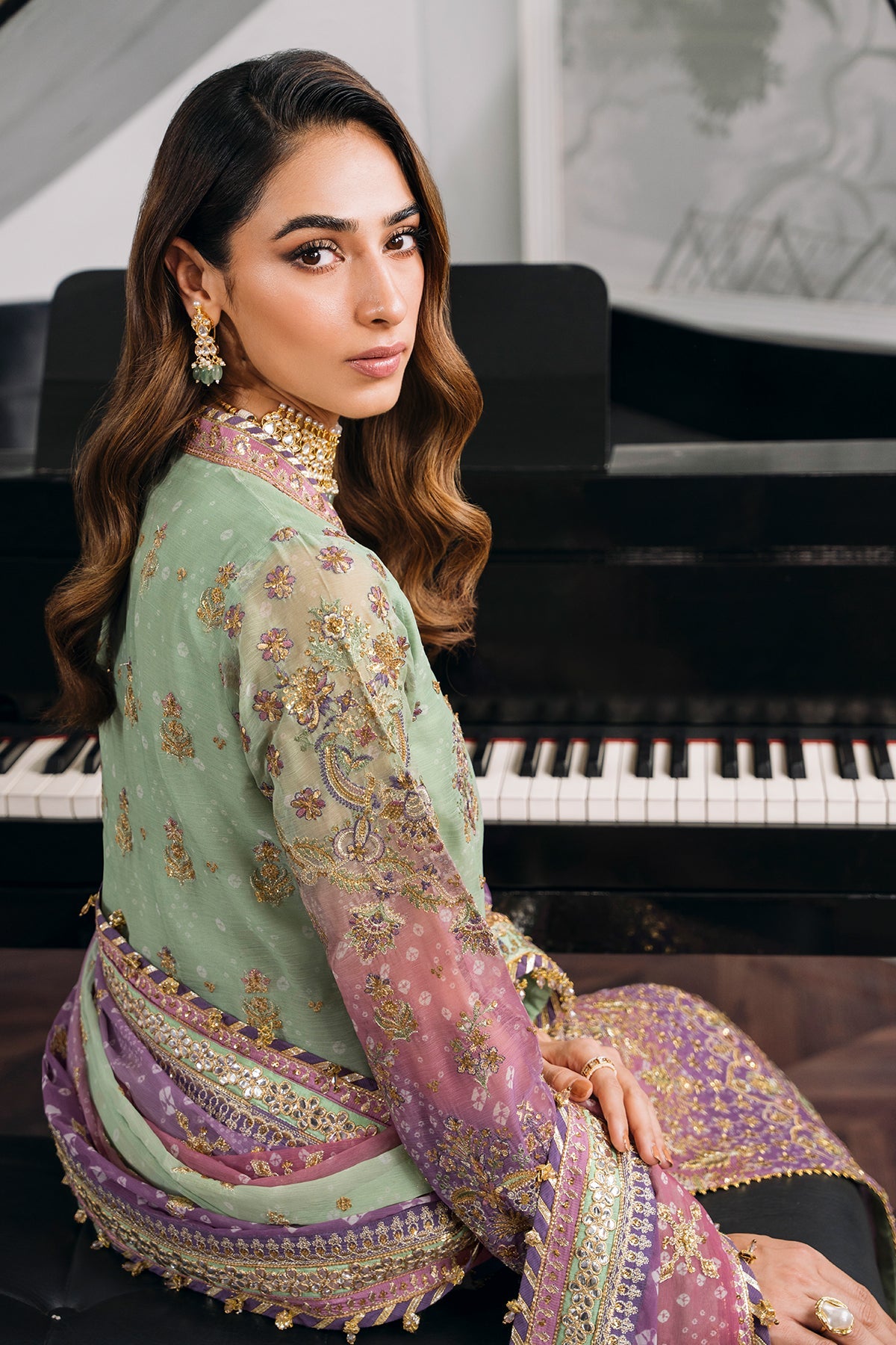 Baroque - Embroidered Chiffon Ch12-08 Stitched