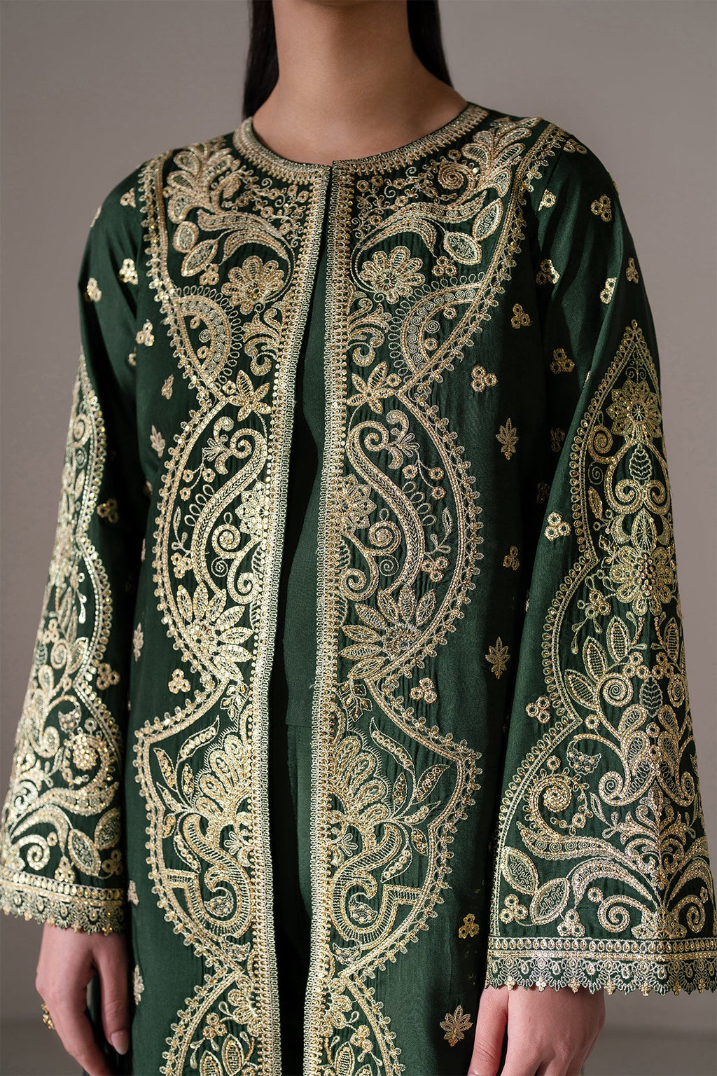 Baroque - Embroidered Raw Silk SF-4139