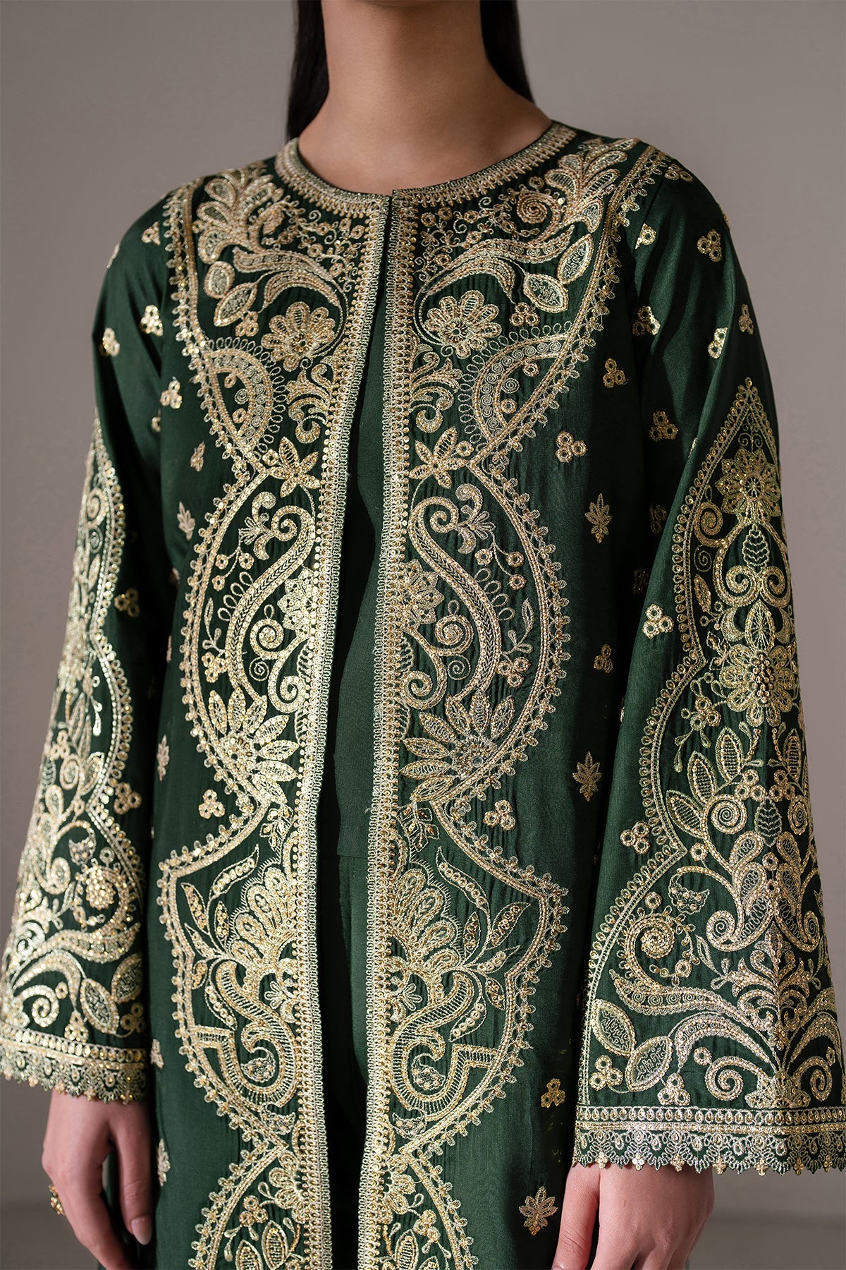 Baroque - Embroidered Raw Silk SF-4139