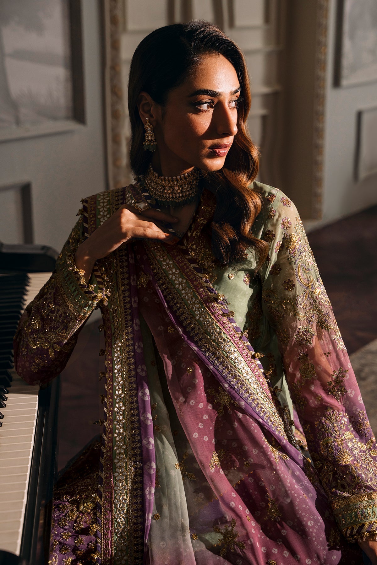 Baroque - Embroidered Chiffon Ch12-08 Stitched