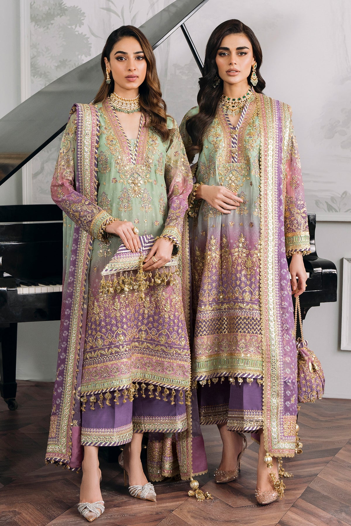 Baroque - Embroidered Chiffon Ch12-08 Stitched