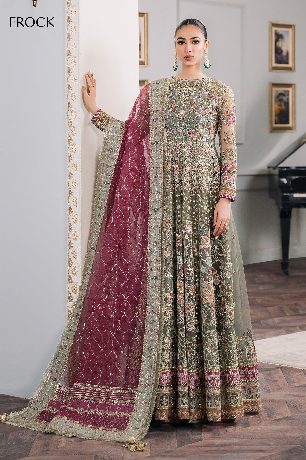 Baroque - Embroidered Net Ch12-02 Stitched