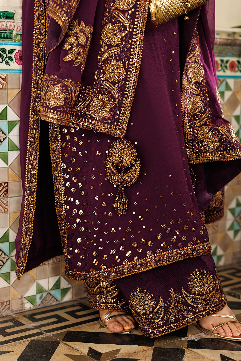 Iznik - Cc-95 Embroidered Chiffon