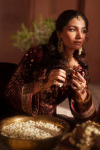 Iznik - Iv-55 Embroidered Velvet