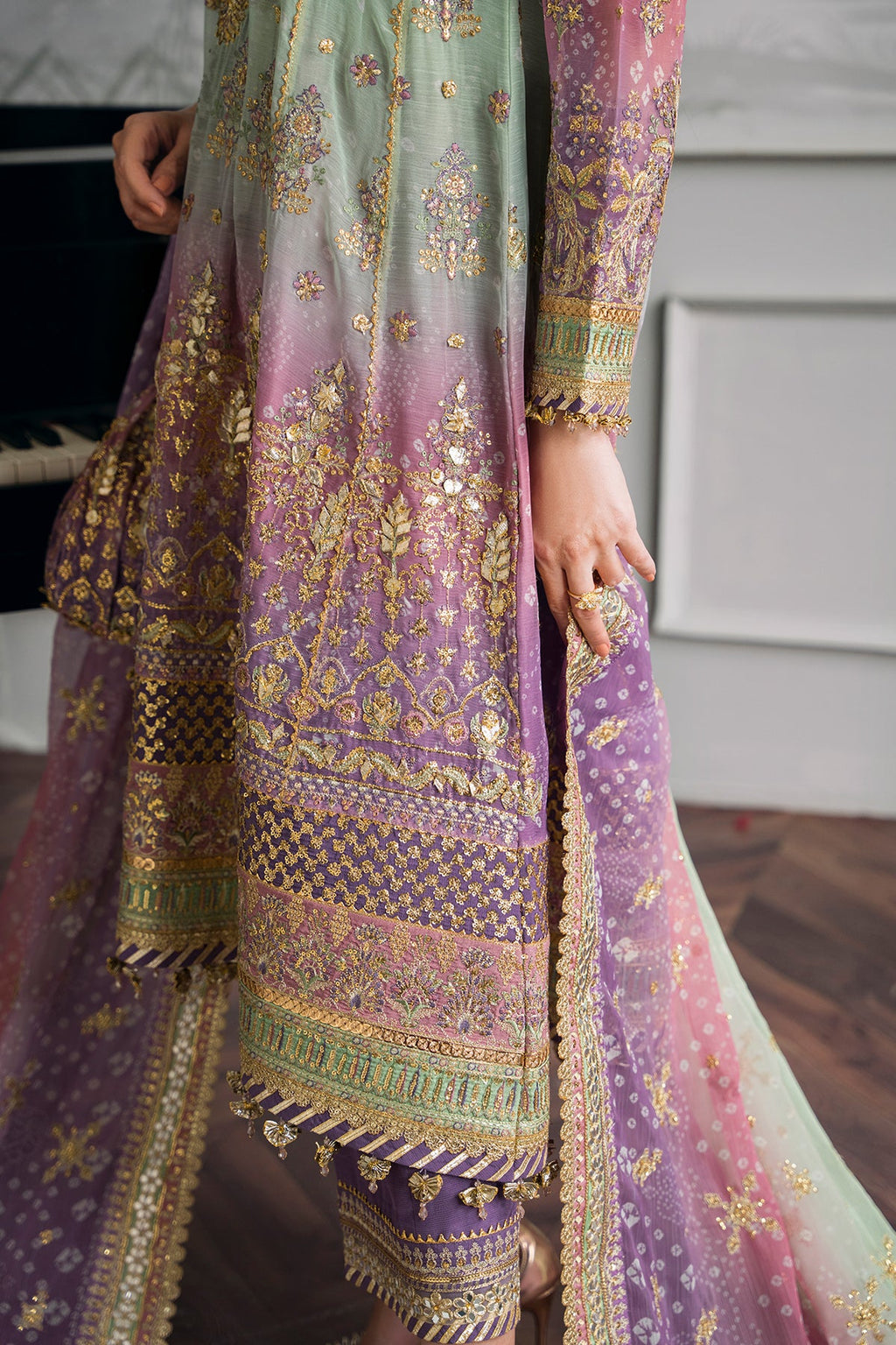 Baroque - Embroidered Chiffon Ch12-08 Unstitched