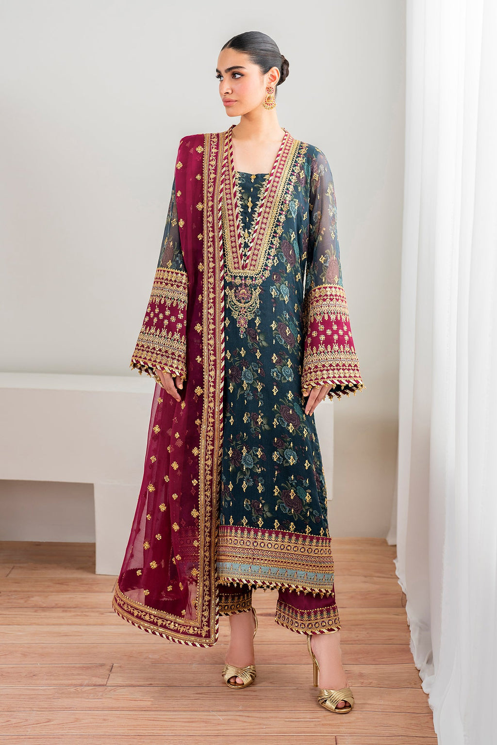 Baroque - Embroidered Chiffon UF-689